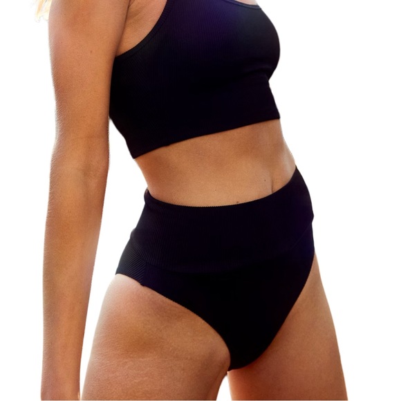 Aerie High Cut Cheeky Ribbed Bikini Bottom NWOT - Picture 1 of 6